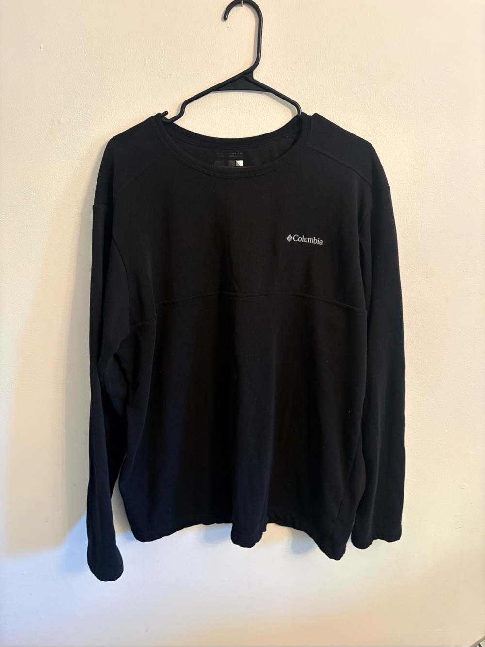 COLUMBIA Hard Edge II Crew Black Pullover - Size XL - Omni-Wick